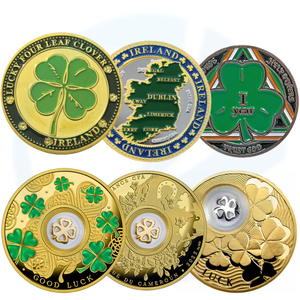 Clover Ireland Irish Good Lucky Challenge Coin