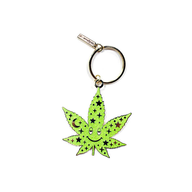 Grass Botany Plant Leaves Leaf weeds Enamel Keychains 