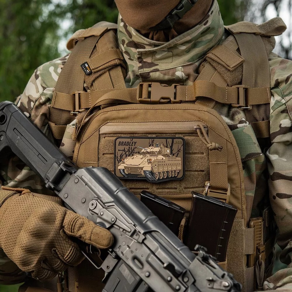 UKRAINIAN BRADLEY coyote Ukrainian Morale Patch ARMY MILITARY Tactical PVC 3D