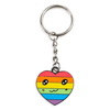 Gay Pride Key Ring Offset Printed Logo Metal Key Chain