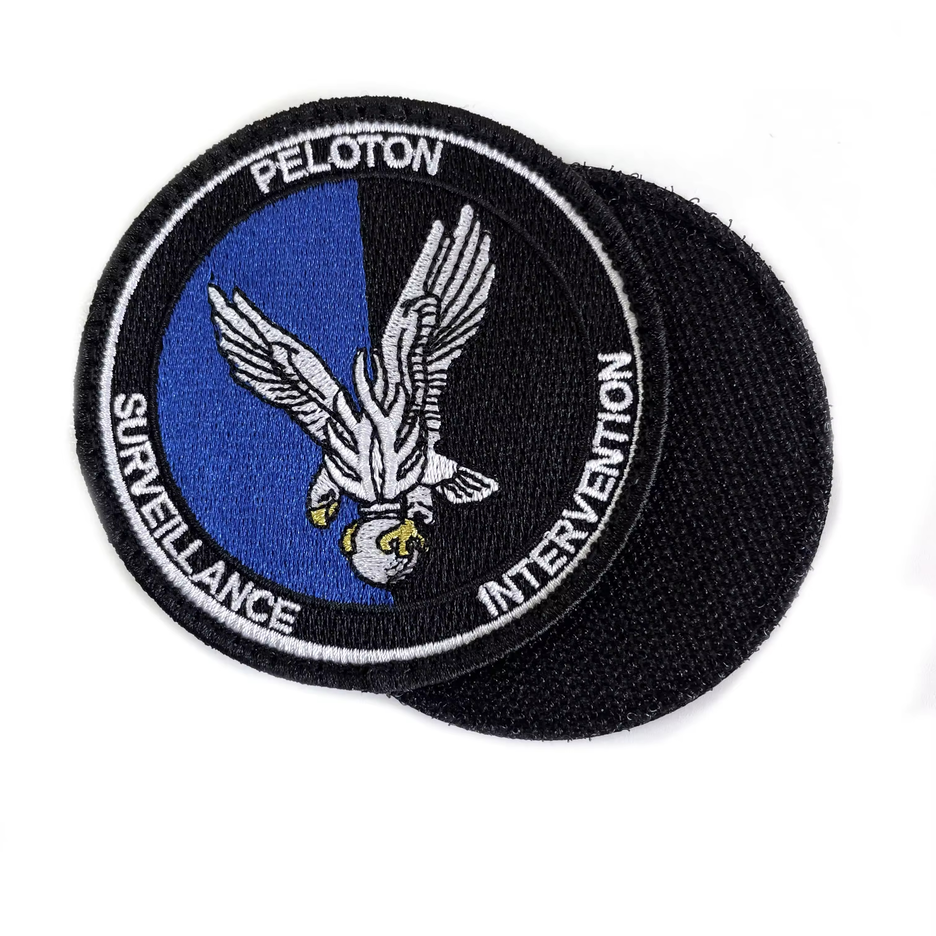 Custom Cool Morale Designer Hat Fabric Woven Full Embroidered Logo Iron on Embroidery Badges French Air Force Patches for Jackets Hats Clothing