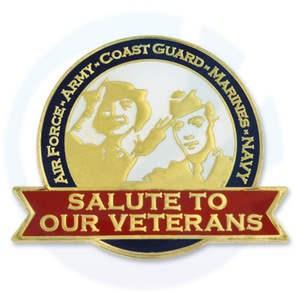 Salute Our Veterans Pin with Magnetic Back