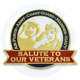 Salute Our Veterans Pin with Magnetic Back