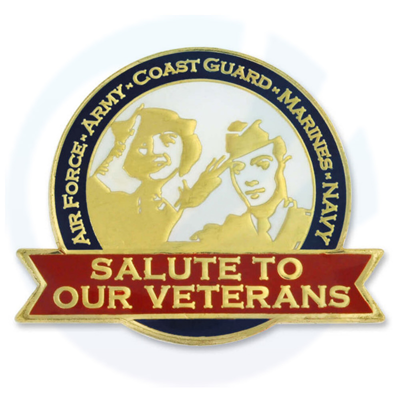 Salute Our Veterans Pin with Magnetic Back