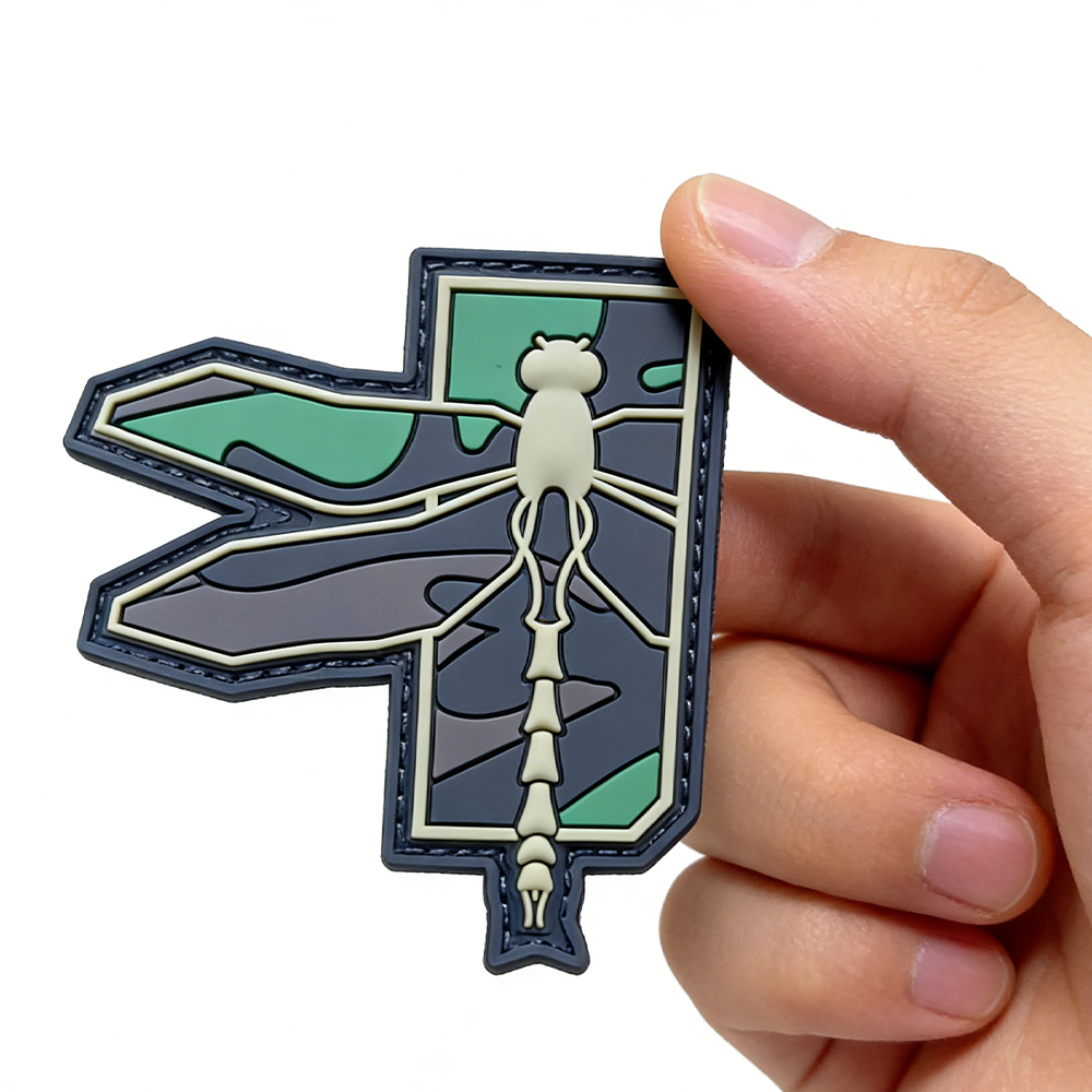 Strategic Logo Patch 3D PVC Dragonfly Hook and Loop Patches Outdoor Equipment Tactical Morale Badge Backpack Applique