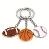 Manufacturer Personalized Cricket Volleyball Golf Soccer Football Basketball Baseball Rugby Sport Key Ring Key Chain Keyrings Keychains Custom Sports Keychain