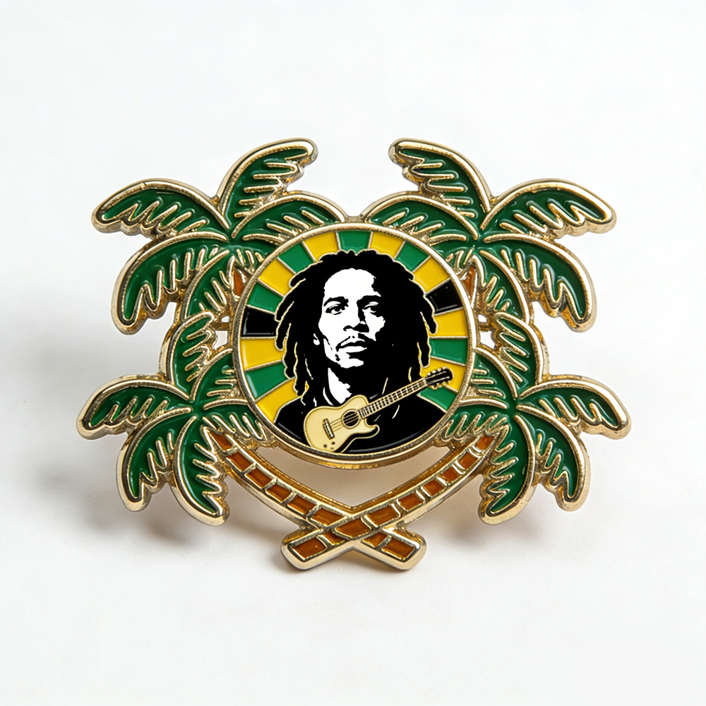 Wholesale Solf Enamel Jamaican People Girl Enamel Pin Brooches Custom Jamaica Country Flag Enamel Lapel Pins Badge Souvenir