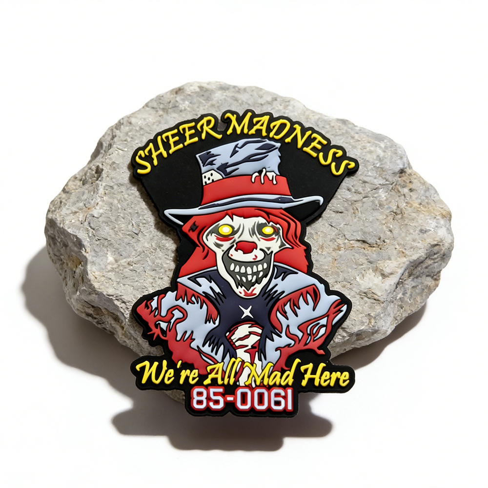 Sheer Madness We’re All Mad Here PVC Patch – Customizable Options From Professional PVC Patch Factory