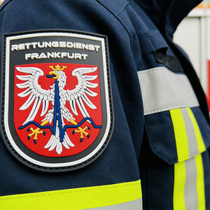 Frankfurt Germany Rettungsdienst Soft PVC Patch Durable Rubber Rescue Badge Germany City Emblem for Jackets Backpacks Gear