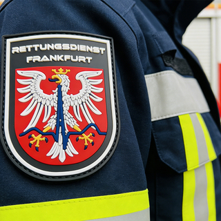 Frankfurt Germany Rettungsdienst Soft PVC Patch Durable Rubber Rescue Badge Germany City Emblem for Jackets Backpacks Gear