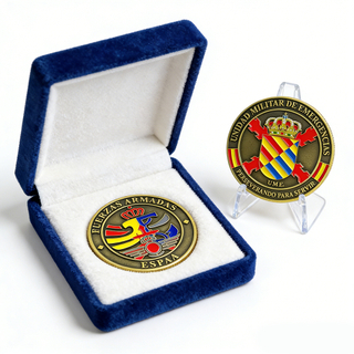 Custom Spain Military Police Memorial Challenge Coin Metal Enamel OEM