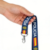 Custom Police Lanyard Spain for Identification Badge Key Holder and Duty Use OEM