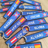 High Quality Spain Police Embroidery Key Tag Custom Fabric Keychain Wholesale OEM