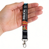 Custom Spanish Police Lanyard for ID Badge Key Holder Uniform Accessory OEM Manufacturer