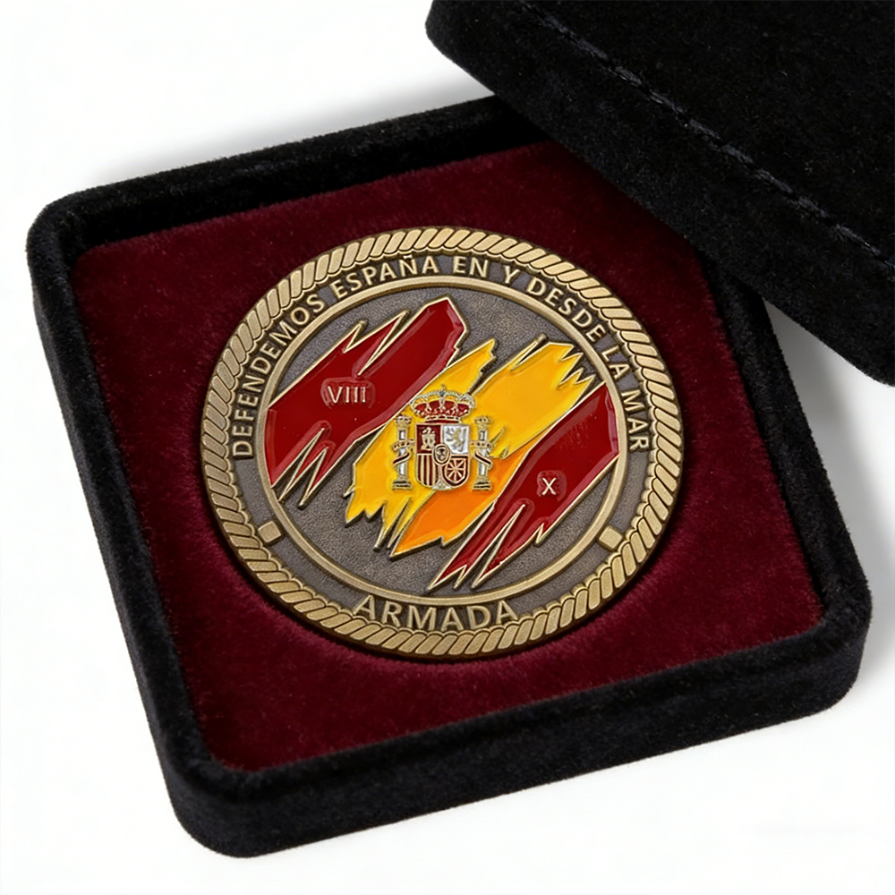 Spain Military Police Honor Challenge Coin Custom Enamel Medal Style Coin