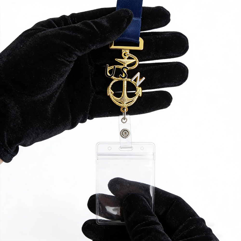 Chief Senior Master Chief Heritage Anchor Style Lanyard ID Card Holder for Collectors and Ceremonial Use