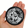 Hang In There It Gets Worse Skull PVC Morale Patch Black White Soft Rubber Patch for Bags Jackets Hats Accessories