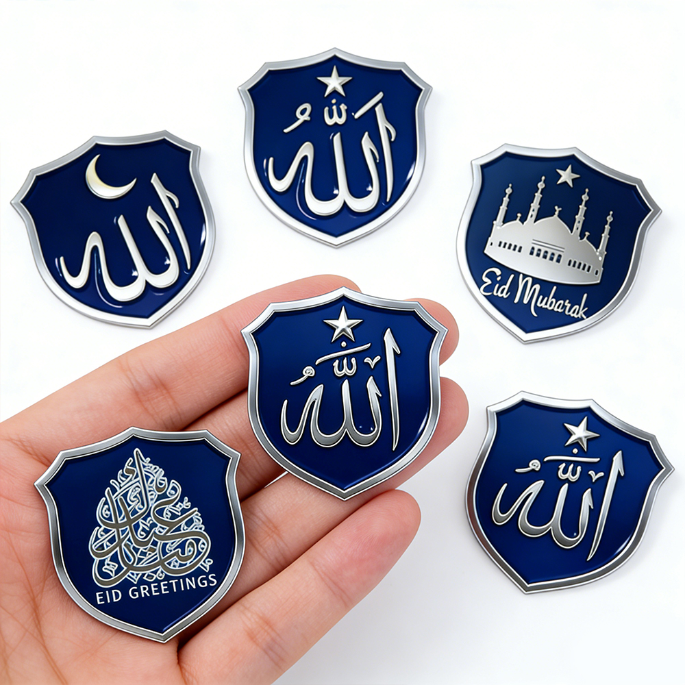 Personalised Arabic Islam Islamism Islamic Eid Al Fitr Eid Mubarak Mosque Muslim Enamel Pin Lapel Pins Badges Brooches Custom Eid Lapel Pins