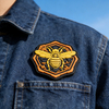 Bee-yond Hexagon 3D Rubber PVC Patch Unique Honeycomb Bee Inspired 3D Patch with Detailed Texture for Accessories and Gifts