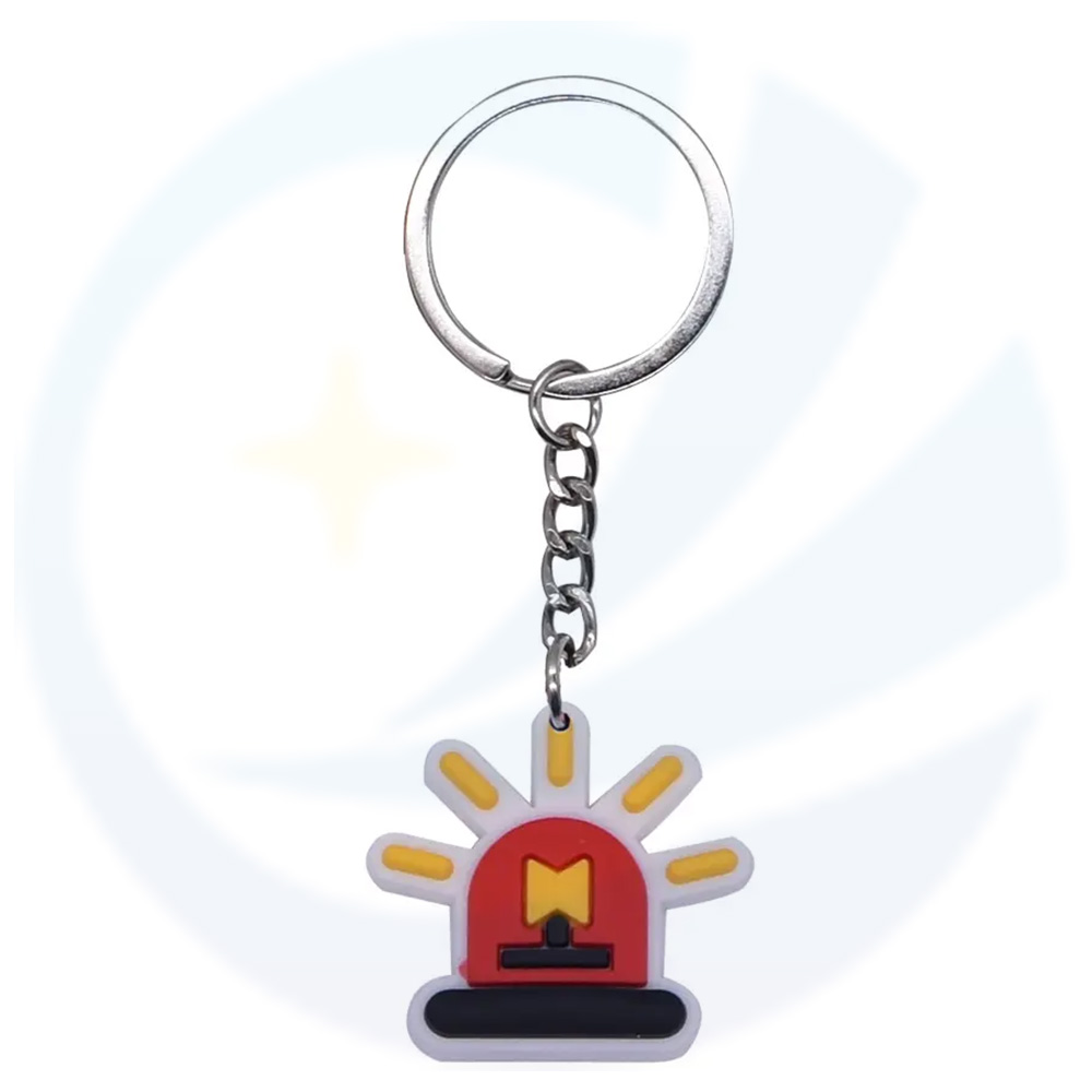 High quality Firefighter Series key chain Custom 3D rubber keychain cute car keychains