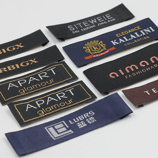 Brand Name Damask Woven Labels Logos Printed Label Customized Garment Label