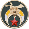 Factory Custom Art Craft Soft Enamel Masonic Shriners Car Auto Emblem Lapel Button in Gold Tone and Color Enamel Badge