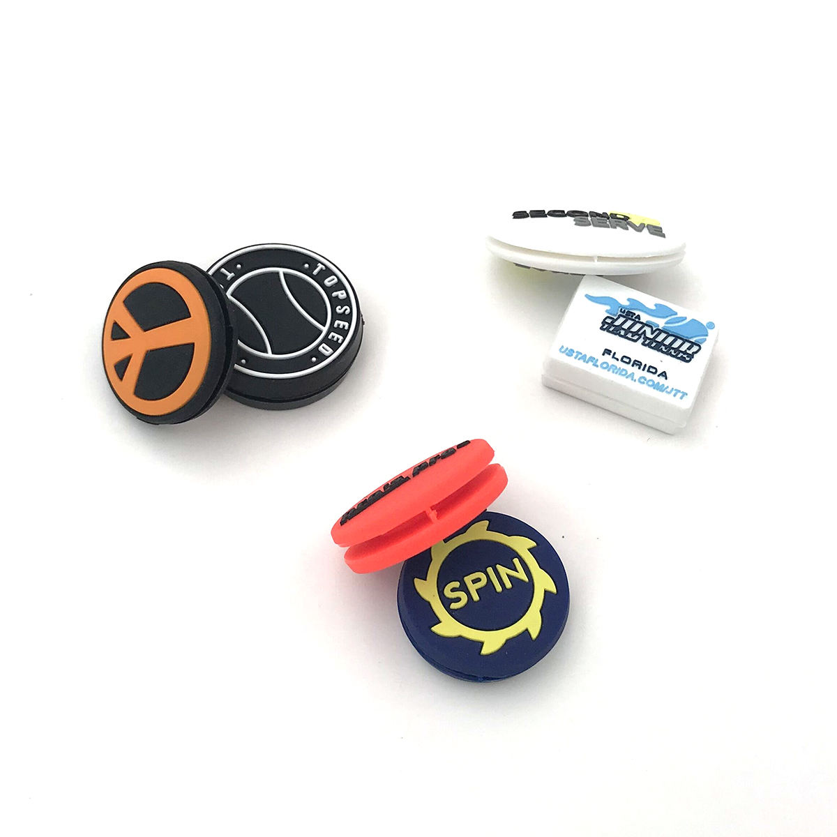 High quality soft pvc tennis racquet vibration dampener tennis dampeners custom logo