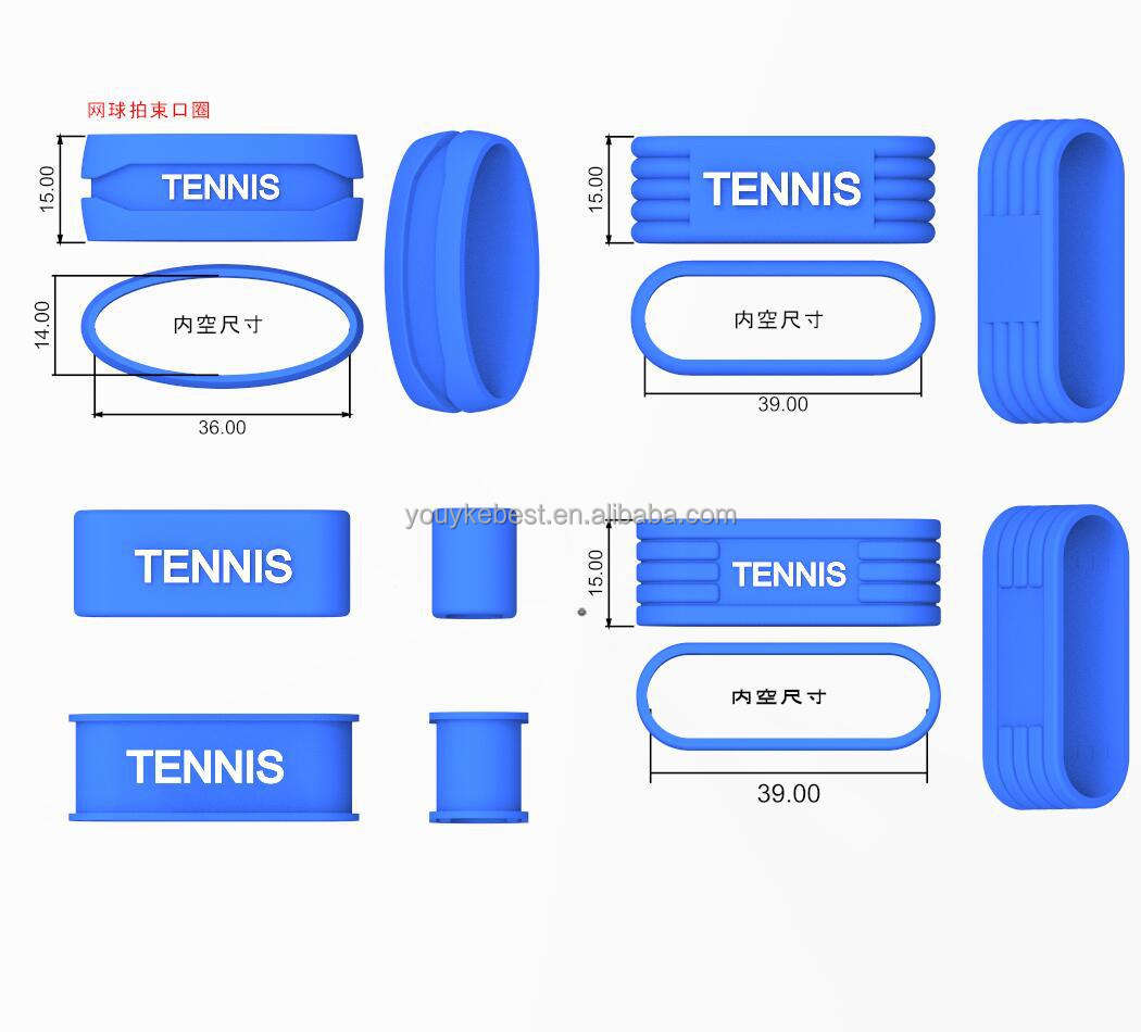 Custom silicone Tennis Vibration Dampener Colorful Letter Tennis Dampener
