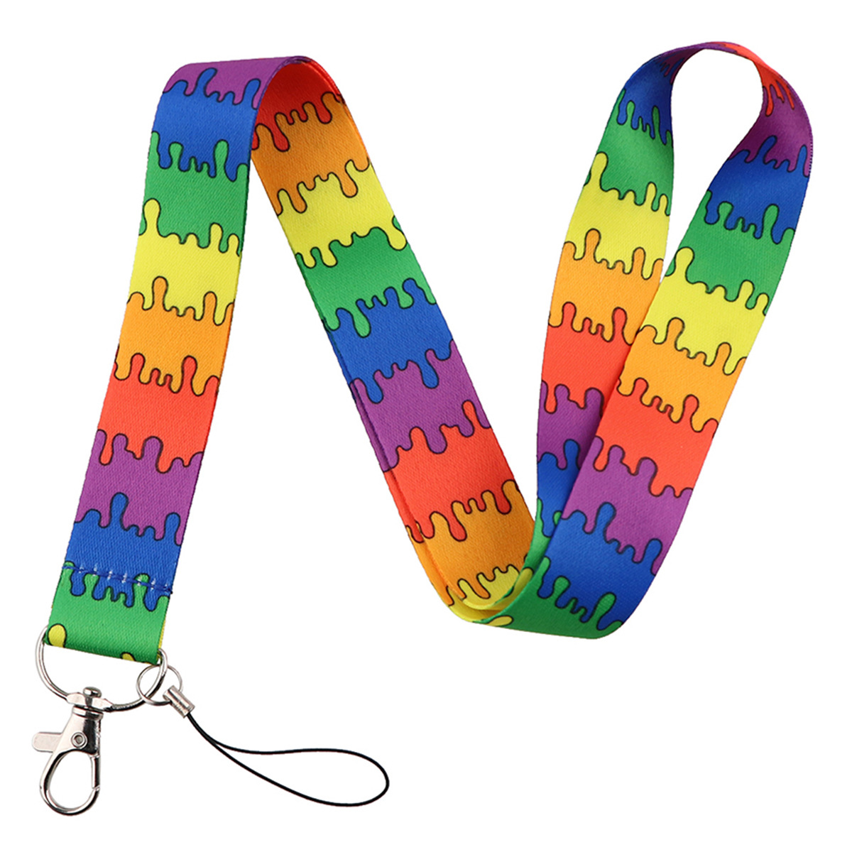 Colorful LGBTQ Flag Lanyard Gay Pride Badge Holders for Pride Parades And Events