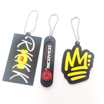 Custom Garment Shirt Shoes Bags Swing Tag Silicone Rubber Shoe Lace Charm Tags with Metal Ball Chain Fastener