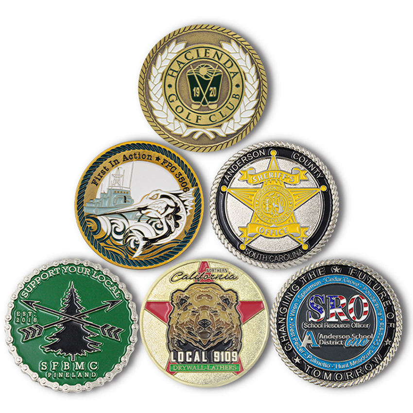 Free Design Coin Maker 3D Zinc Alloy Gold Silver Brass Copper Metal Logo Chile Coins 