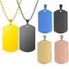 Personalized Design Black Pendant Enamel Pet ID Chain Necklace Engraved Logo Metal Blank Custom Name Stainless Steel Dog Tag