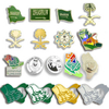 Custom Soft Enamel Ksa National Flag Brooch Badge Saudi Arabia UAE Dubai Lapel Pin For National Day Badge Cell Phone Sticker