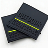 Perfect 3D Effect Solid Black PVC Rubber Patch for Pad,square Shape Company logo Silicone Rubber Label