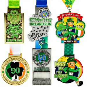 Personalized St. Patrick’s Day Metal Medallion – Parade & Event Souvenir with Shamrock Design 5k 10k Marathon Sports Medal