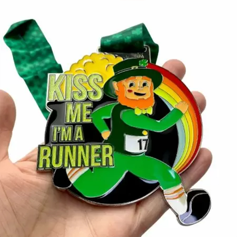 Custom St. Patrick’s Day Shamrock Medal – Irish Festival Award & Lucky Green Souvenir