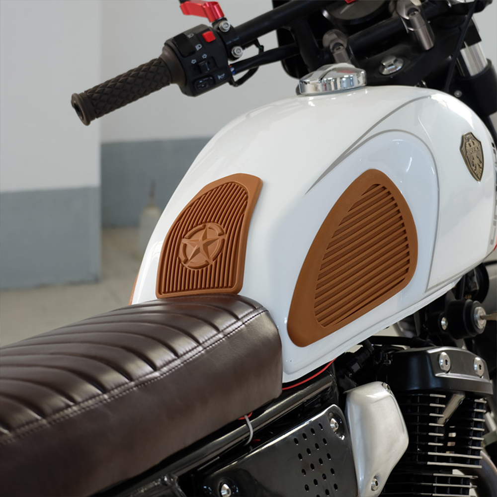 Custom Motorcycle Cafe Racer Fuel Tank Pad Side Gas Tank Sticker Knee Grip Protector Vintage Side Panels