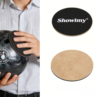 Custom PVC Rubber Bowling Shammy Pad 6 Inch Oil Absorbing Ball Cleaner with 3D Logo