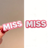 Custom Long-lasting Easy-to-clean PVC Heart Decorations for Hair Clips - Customizable Text PVC Charms for Hair Accessories