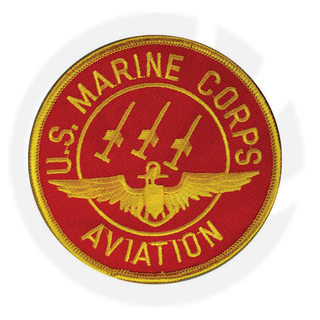 RED MARINE CORPS AVIATION PATCH