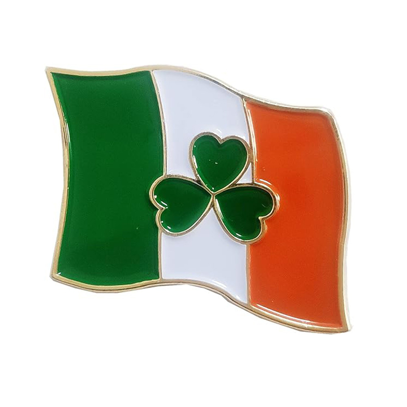 Irish Socialist Republic Irish Flag Enamel Pin Emblem