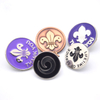 high quality antique copper metal lilly lapel pin round shape scouts sports pin badge for souvenir