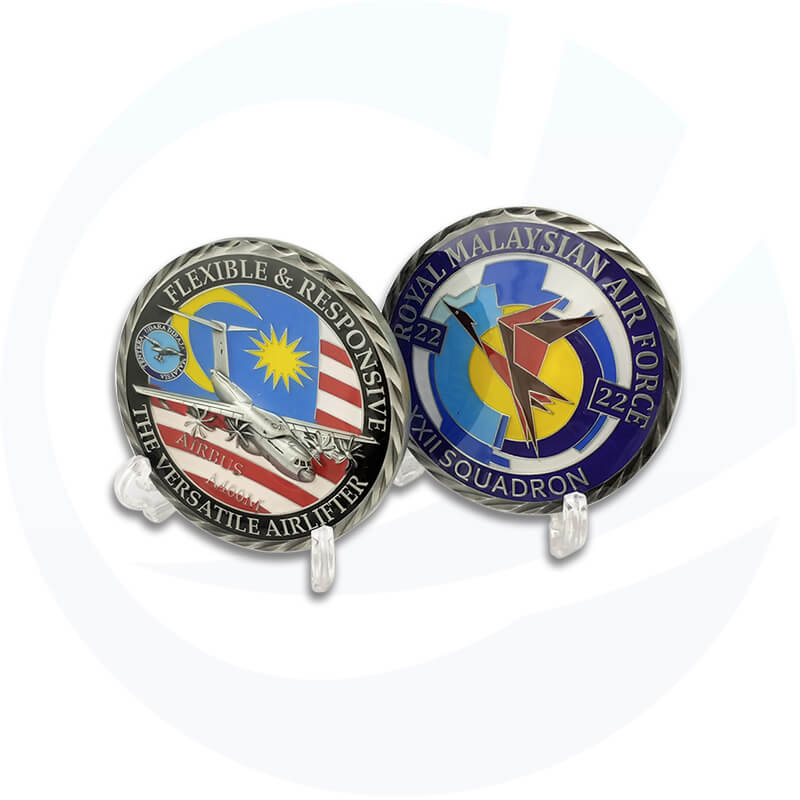 3D Air Craft Soft Enamel Coins