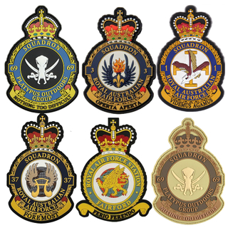 OEM Squadron Royal PVC Crest Badge Squadron Patch Official Crest Rubber Reusable Canadian Patches