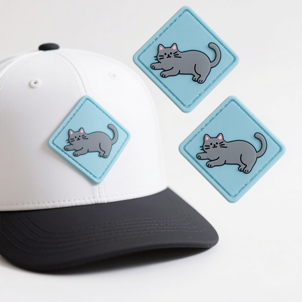 Animal PVC Rubber Dogs Sew-On Bag Hat Clothing Label Applique Cat Patches Animal PVC Clothing Label Cap Stickers