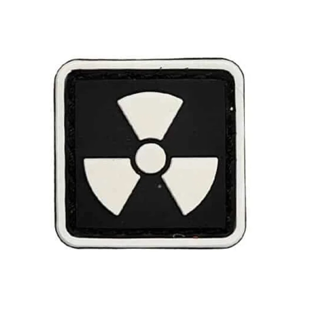 Cancel Pvc Anti Radiation Patch Mushroom Shape Cloud Nuclear Radiation 3D Rubber Patch Pvc Security Seal Tags for Bag Hat DIY