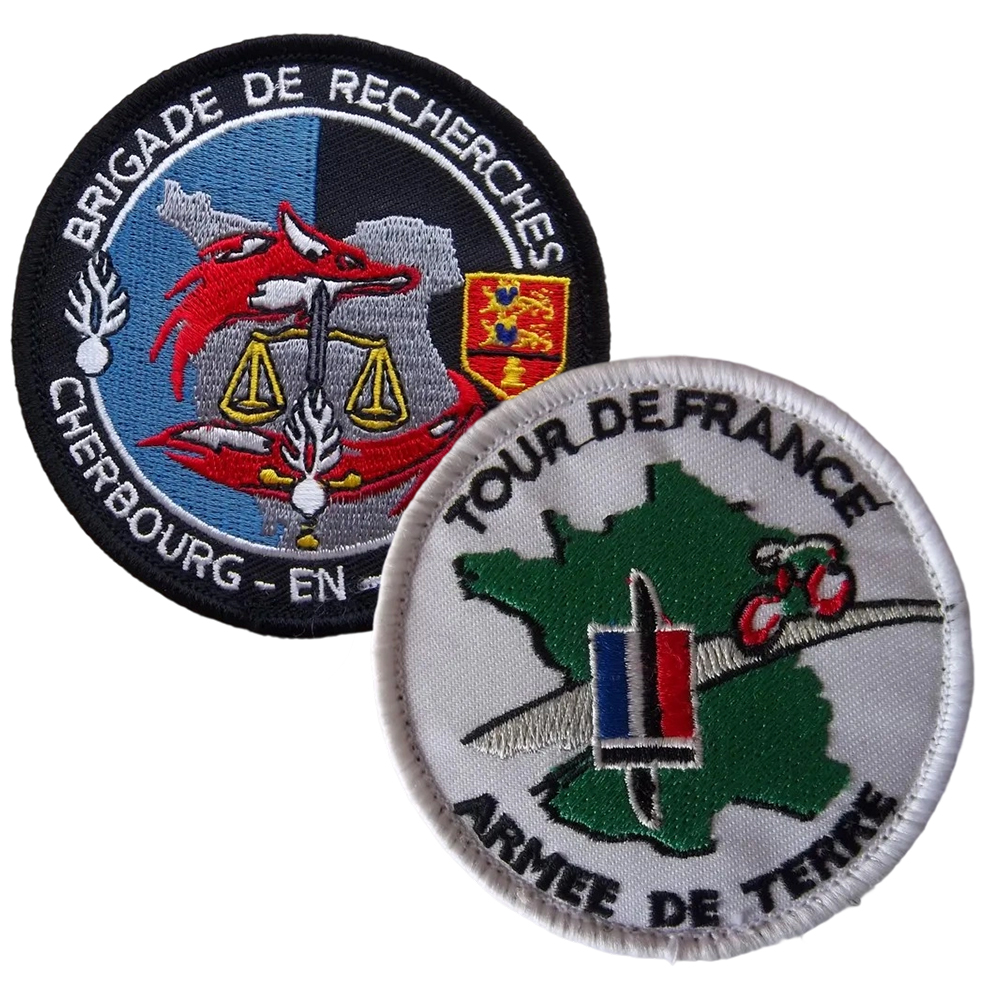 High Quality Custom France National Flag Embroidery Badges Armband Iron on Patches With Hook And Loop