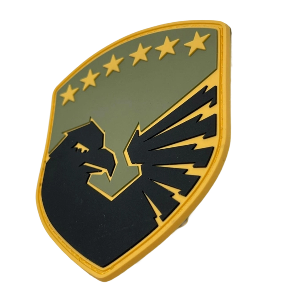 High Quality Custom KOSOVO Poland Brand Logo 3D rubber pvc Embroidery Patch Woven Badge With Merrow Border Decoration for Clothing