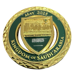 Customised Antique Cooper Plated Anniversary Coin Bulk Custom Saudi Arabic University Large Metal Souvenir Challenge Medal Coin