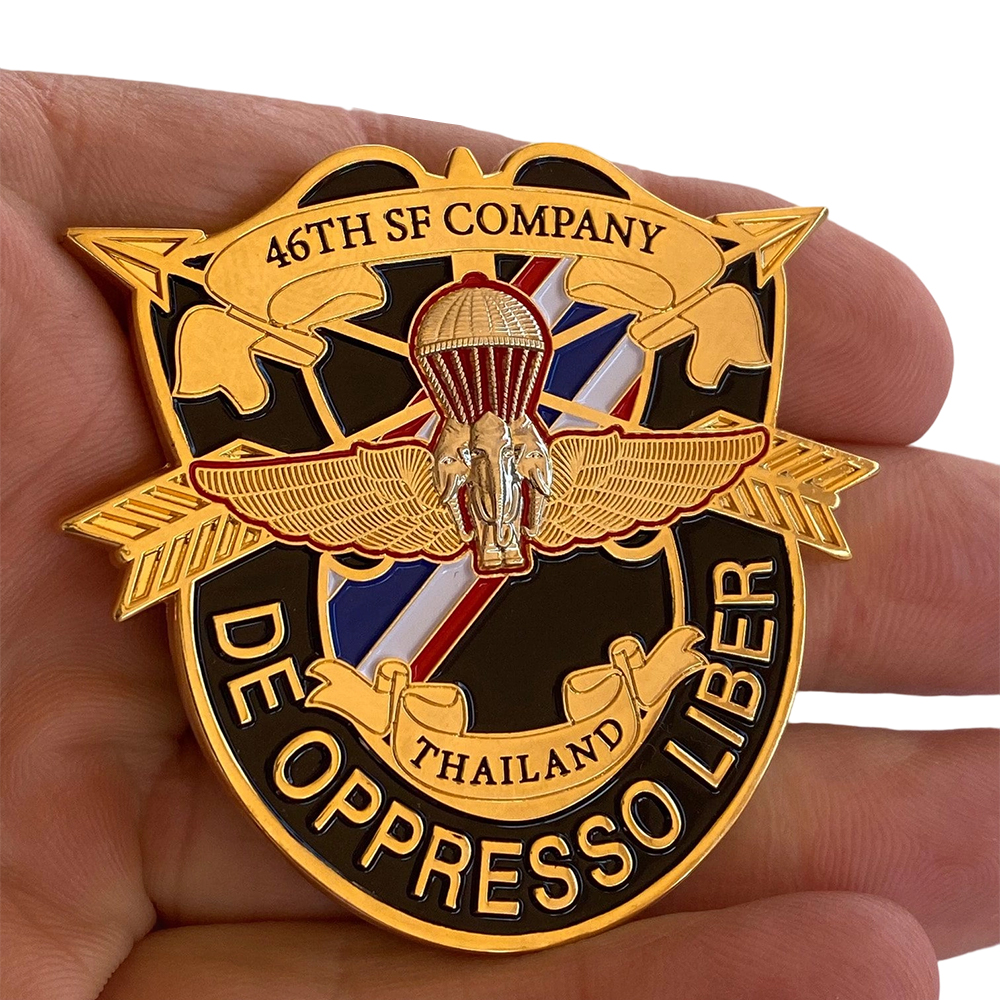 Custom 5th Special Forces Group French Premium Metal Coin With Your Own Logo Zinc Alloy Big Enamel Coin for Souvenir